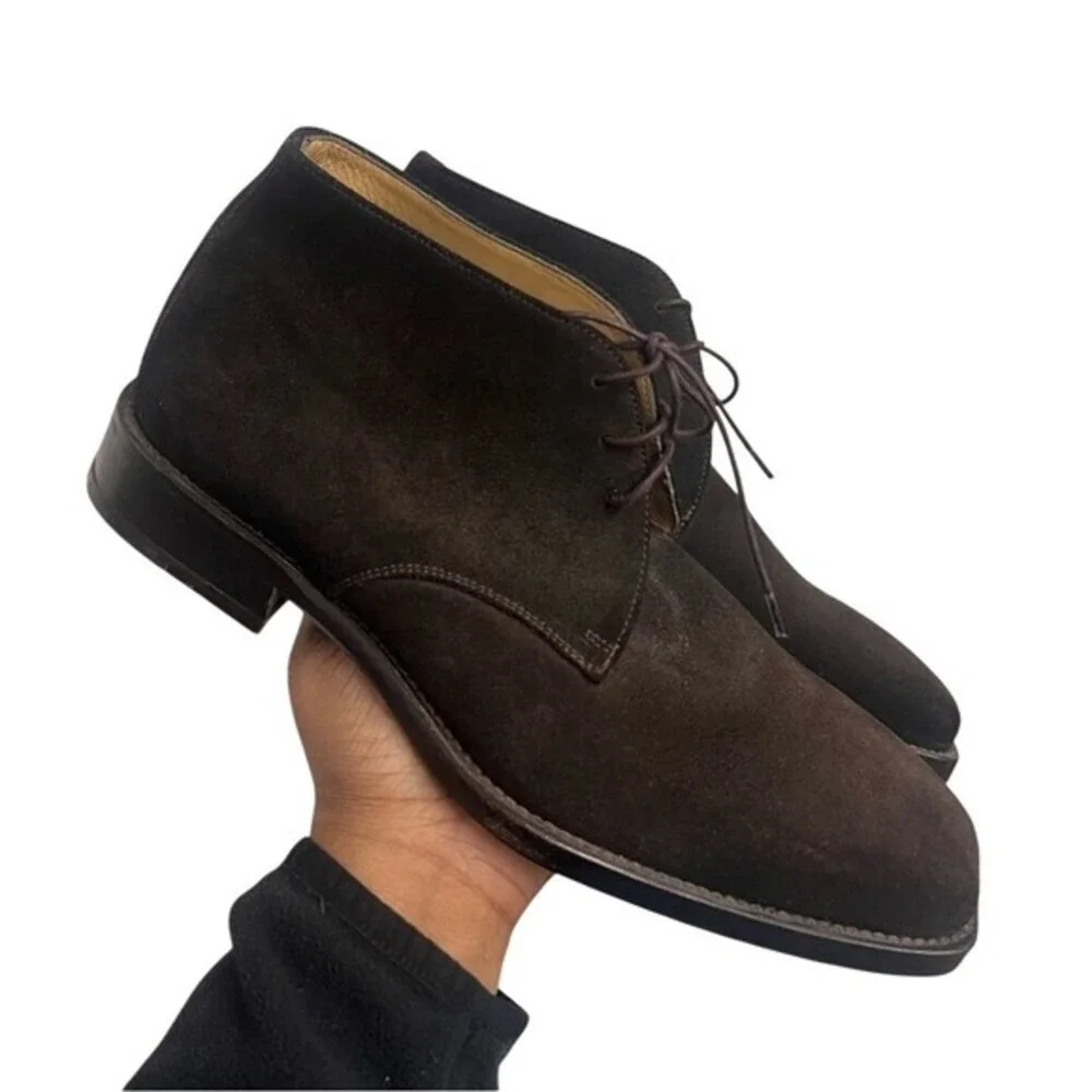 Norbert Bottier Dark Brown Suede Chukka Boots Classic‎ Dress Boots Size 44